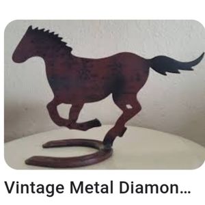 Vintage Metal Retired Home Interior Horse